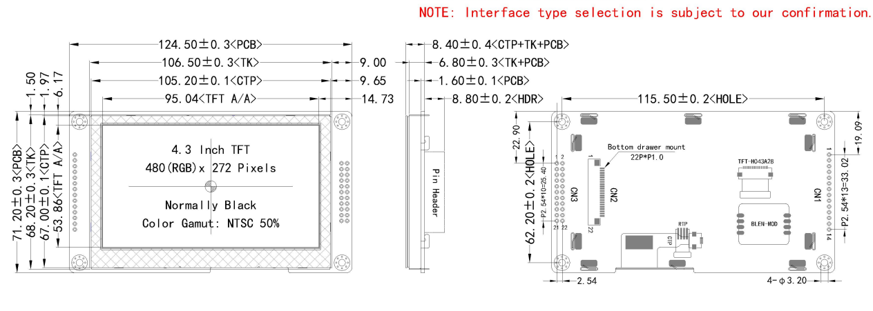 4.3 Inch 480x272 TFT LCD Module NV3041 Driver SPI QSPI MCU Interface Wide Temperature Industrial Touch Display .png 4.3 Inch 480x272 TFT LCD Module NV3041 Driver SPI QSPI MCU Interface Wide Temperature Industrial Touch Display .png